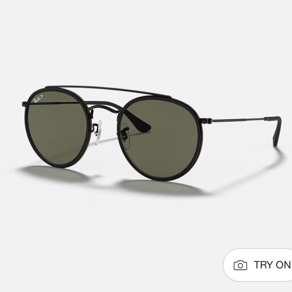 🌸 Ray-Ban Black Round Double Bridge Sunglasses